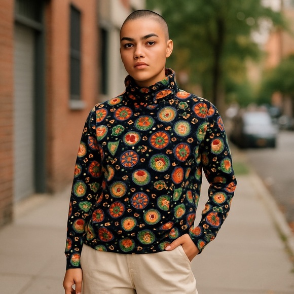 Colorful Patterned Hoodie - Picture 1 of 6